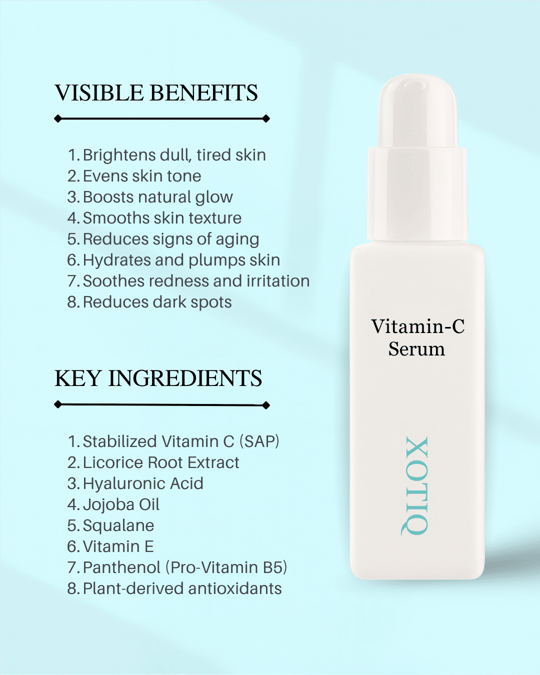 Premium Vitamin C Face Serum XOTIQ Cosmetics 